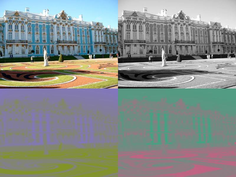 Katharinenpalast, YCbCr-Farbseparation