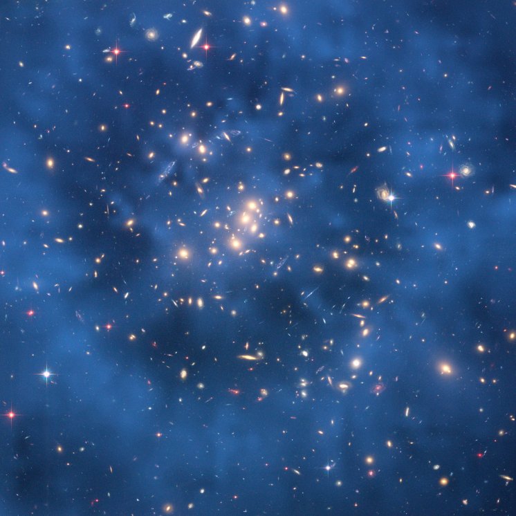 Galaxienhaufen mit Dunkler Materie
